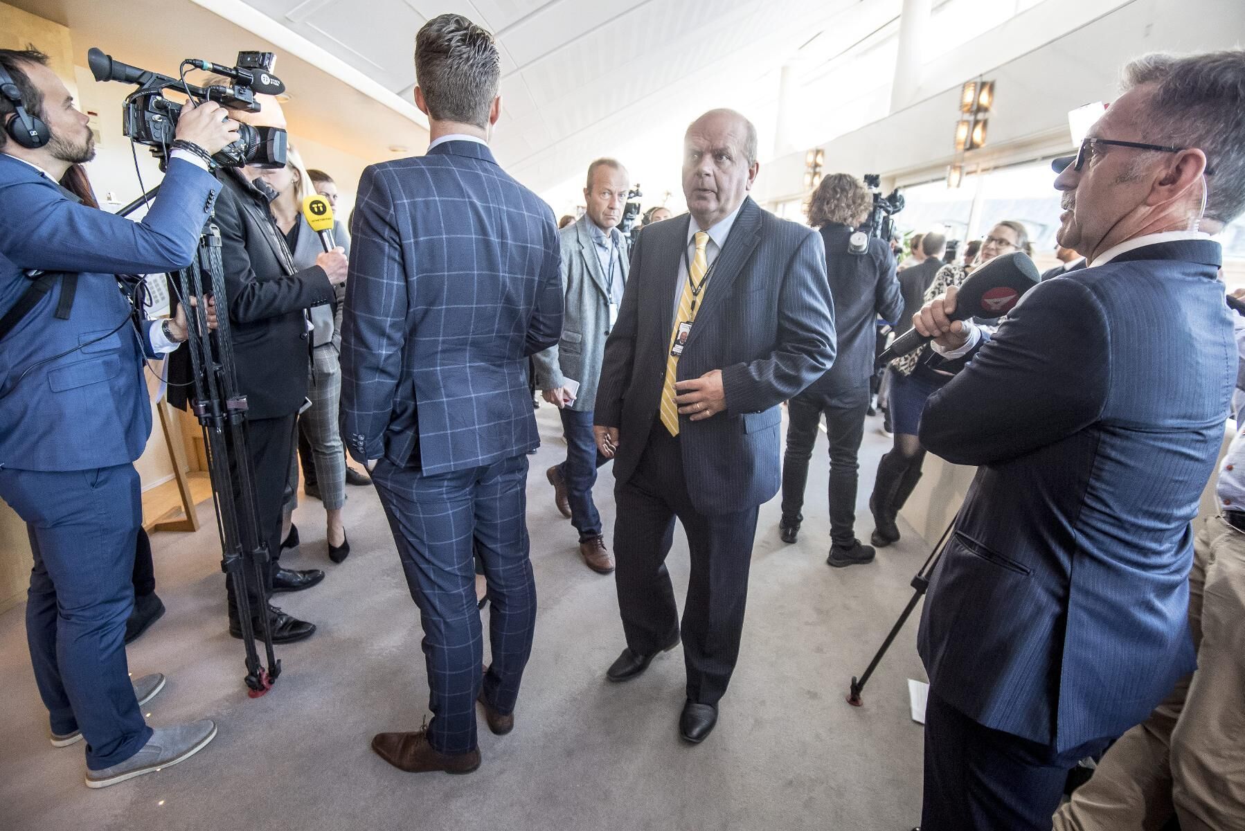 Eskil Erlandsson (C) i samband med statsministeromröstningen i september 2018.