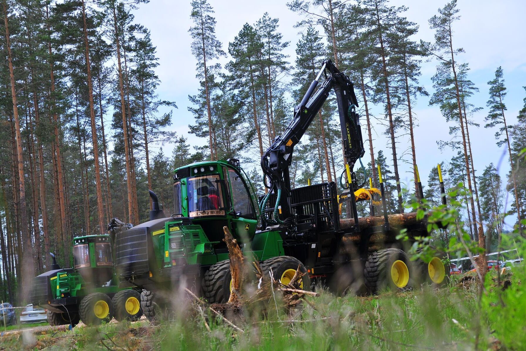 Regnet drog senare in under Elmia och gjorde tävlingen svårare.