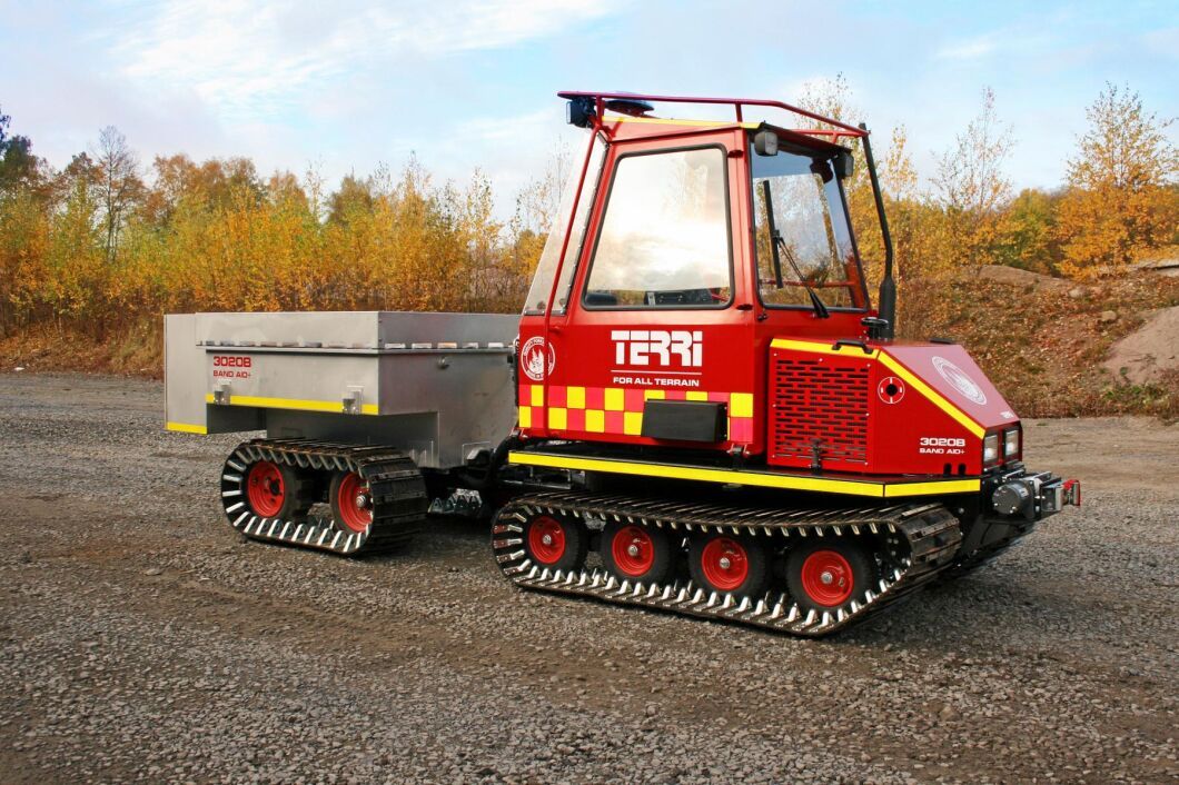 Terris konceptmaskin kan utrustas med en pump och vattentank på 1 200 liter, och kan enkelt lastas upp på ett bilsläp för snabb transport. Med ett vanligt släckmedel går det att få sju gånger så stor släckvolym.
