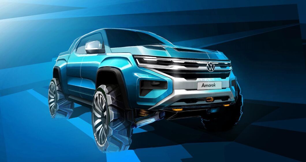 Här är en skiss på nya Amarok som ska komma om två år.