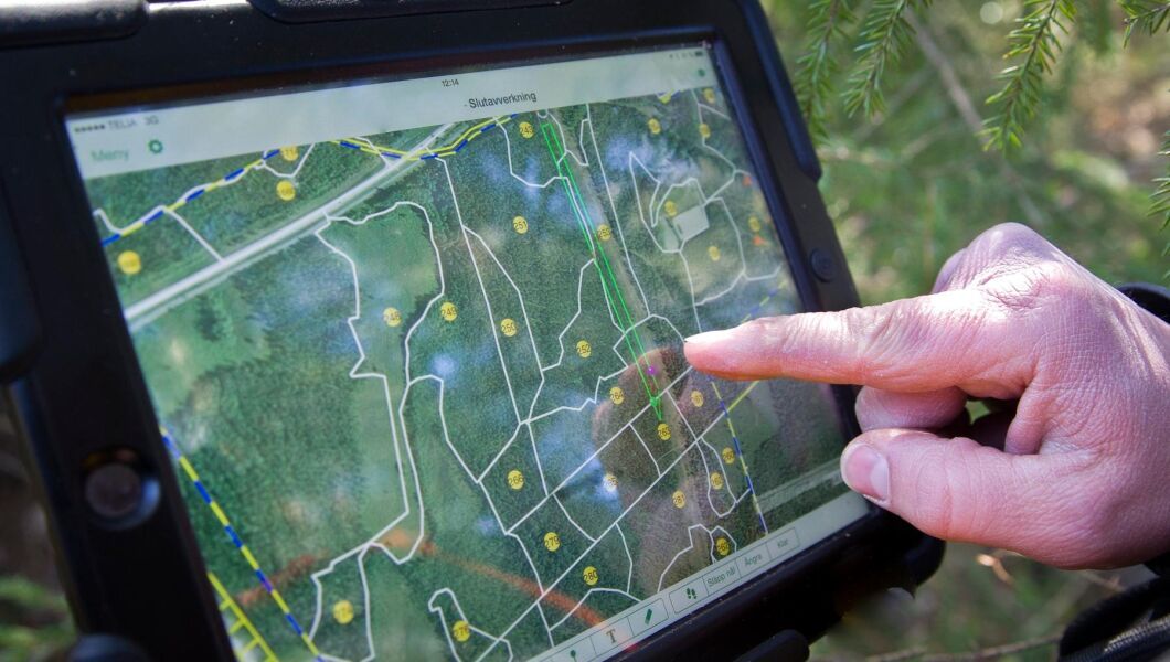 Digitala skogsbruksplaner är lättillgängliga i dator, smartphone eller surfplatta.