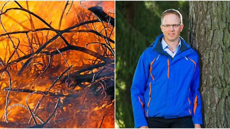 Efter skogsbranden: Holmen tar över släckningsarbetet