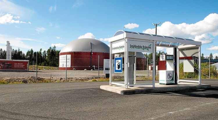 Biogasanläggning i Alvesta som bröderna är delägare i.