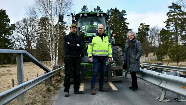 Lantbrukare tvingas till långa omvägar – för avstängd bro